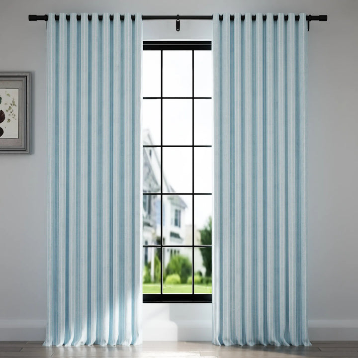 Windsor Linen Cotton Striped Curtain Grommet