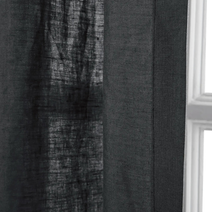 Tonia 100% Linen Curtains Pinch Pleat