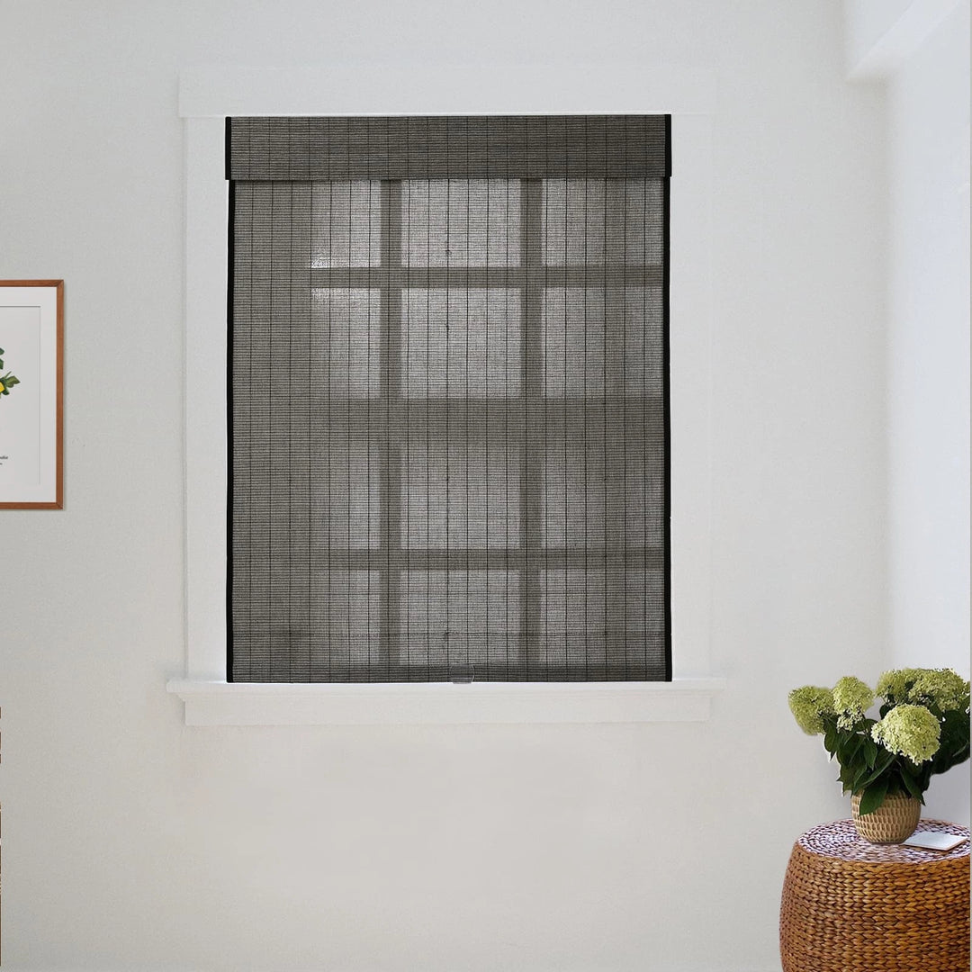 Night Neutral Bamboo Shade-Middle Grey