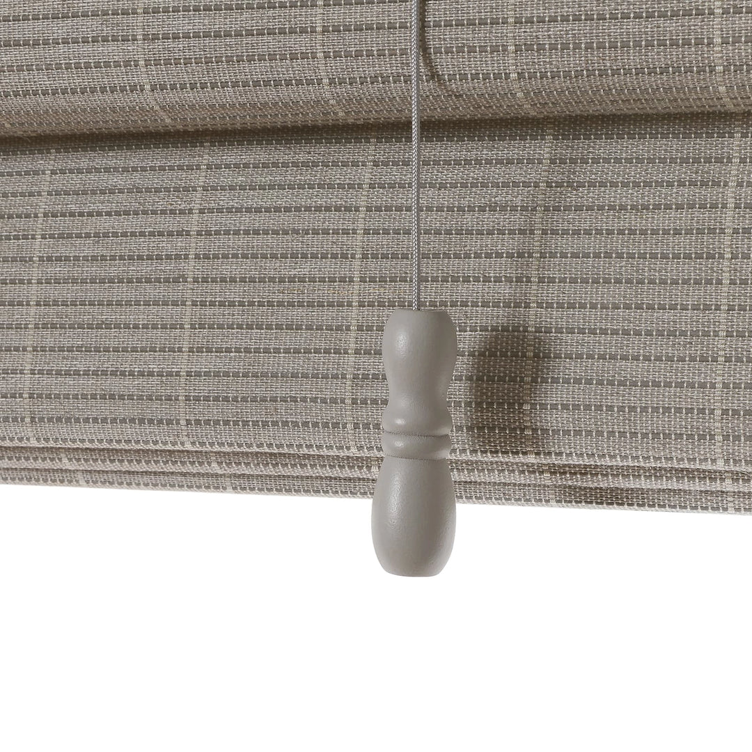 Night Neutral Woven Bamboo Shade-Stone