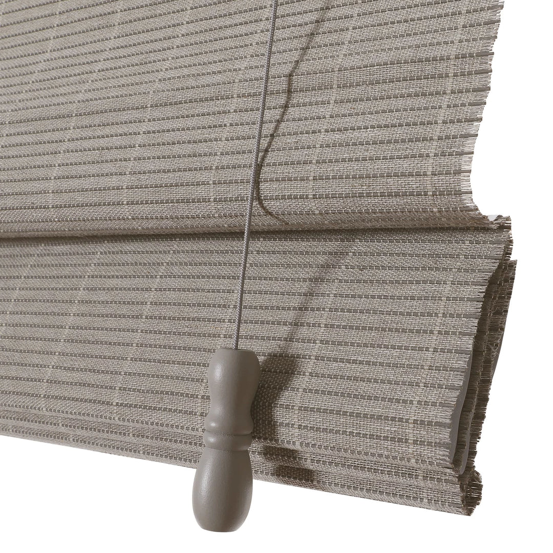 Night Neutral Woven Bamboo Shade-Stone