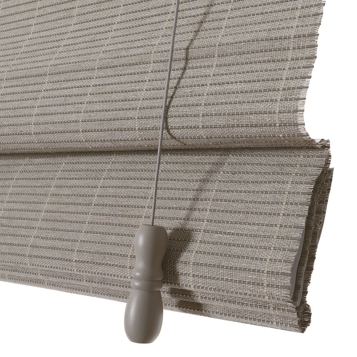 Night Neutral Woven Bamboo Shade-Stone