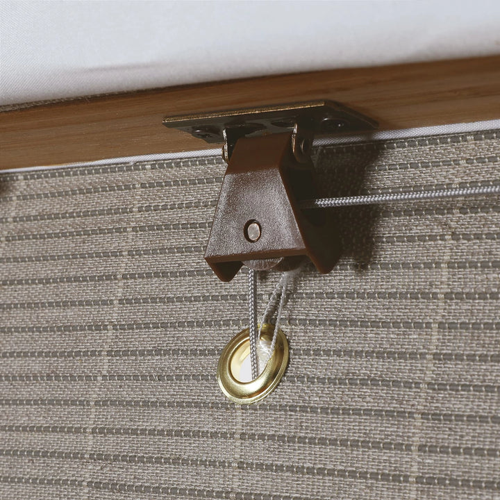 Night Neutral Woven Bamboo Shade-Stone