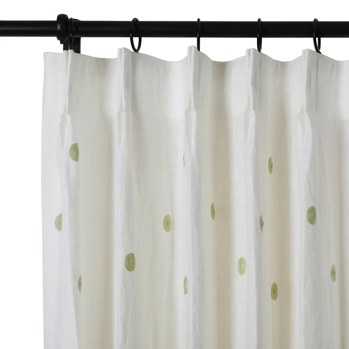 Lina Linen Sheer Dots Curtain Pinch Pleat