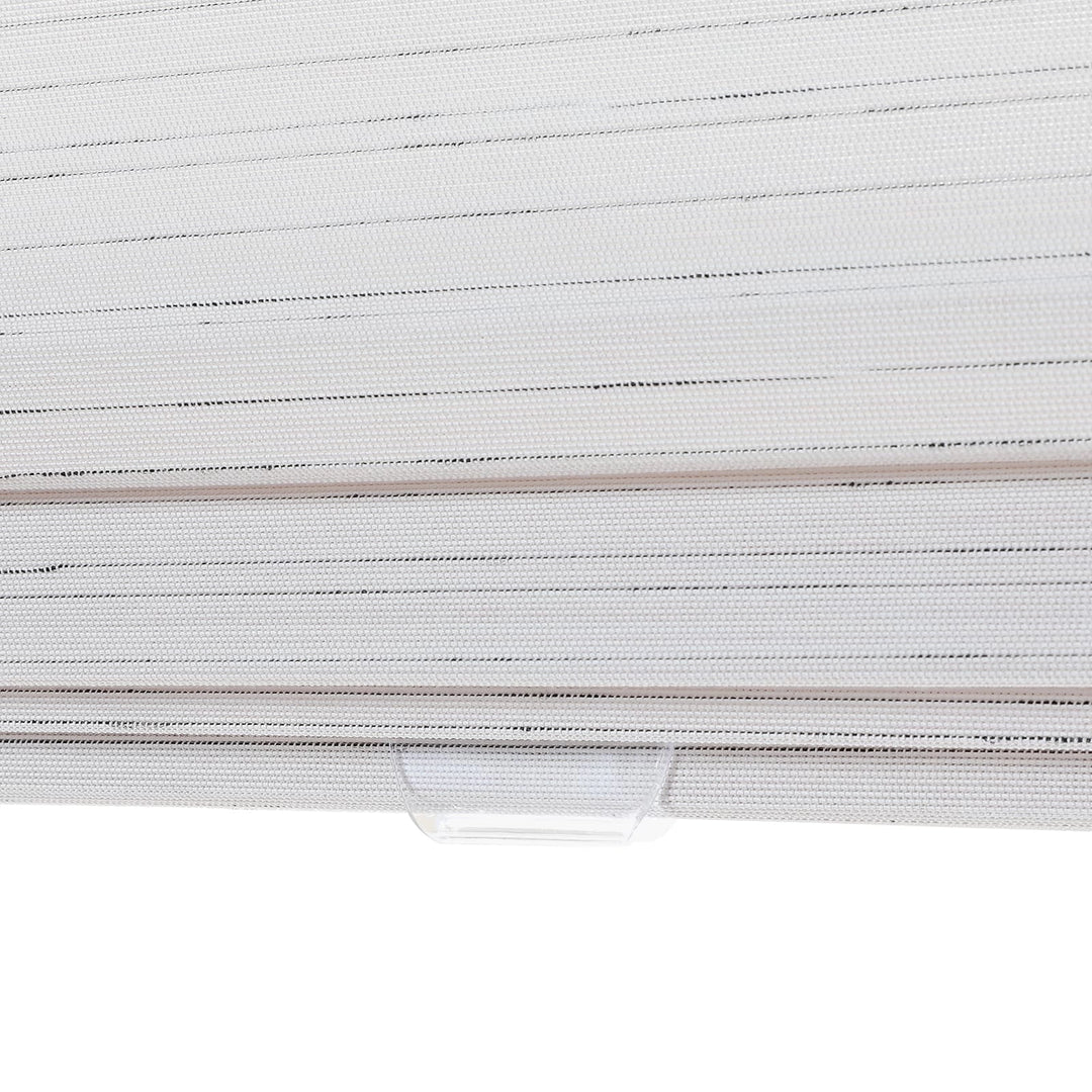 Rain Neutral Flax Woven Bamboo Shade-Rice White