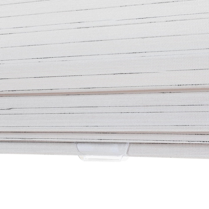 Rain Neutral Flax Woven Bamboo Shade-Rice White