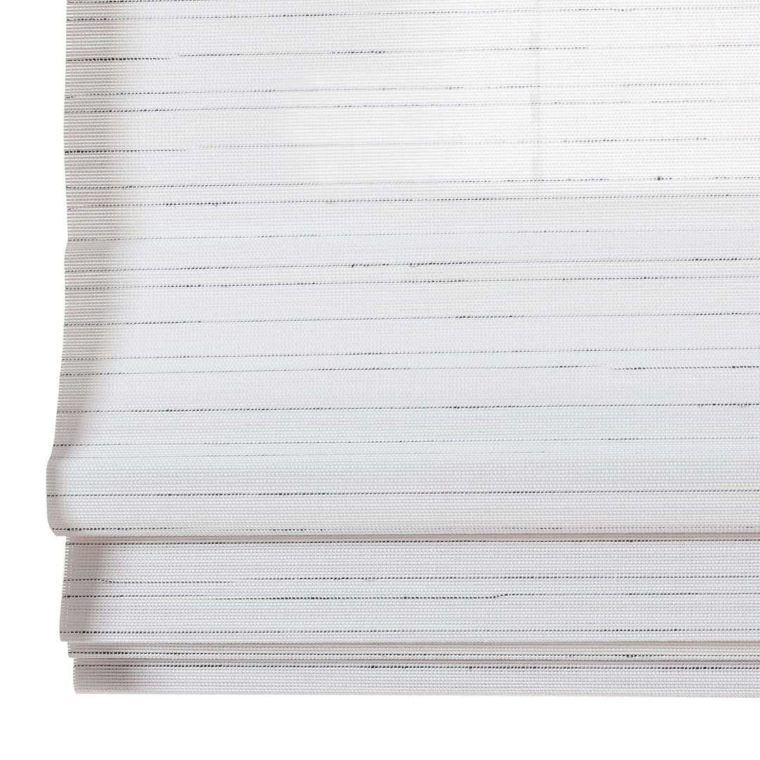 Rain Neutral Flax Woven Bamboo Shade-Rice White