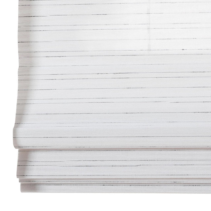 Rain Neutral Flax Woven Bamboo Shade-Rice White