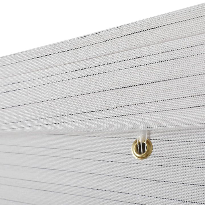 Rain Neutral Flax Woven Bamboo Shade-Rice White