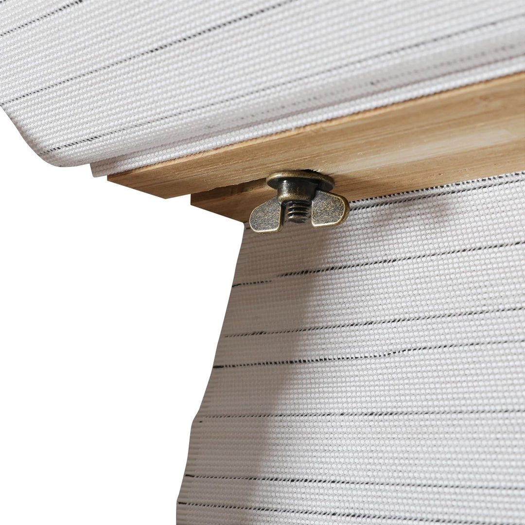 Rain Neutral Flax Woven Bamboo Shade-Rice White