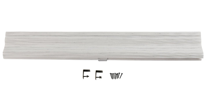 Rain Neutral Flax Woven Bamboo Shade-Rice White
