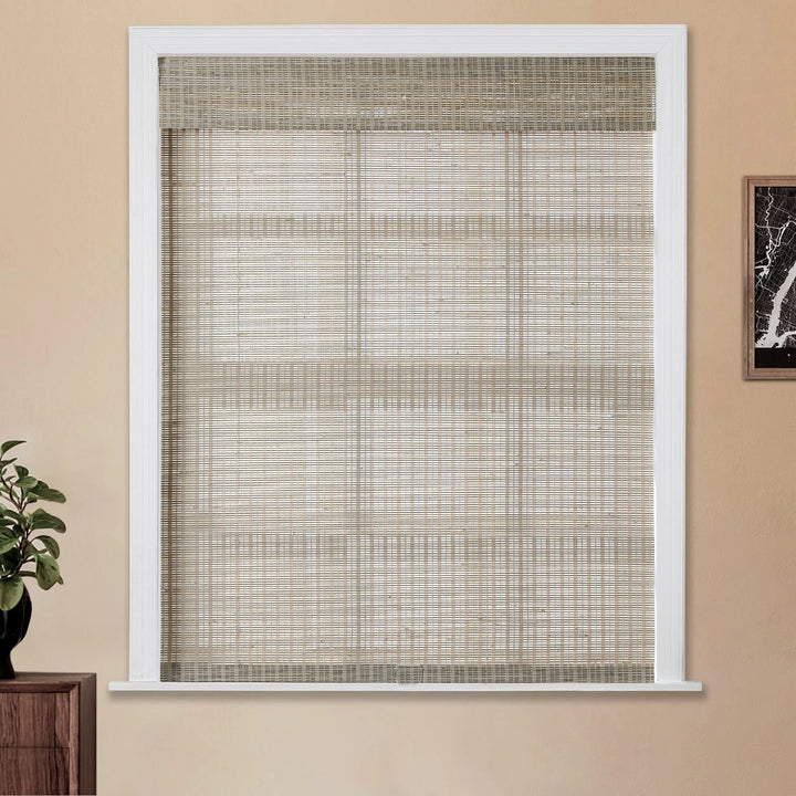 Wind Natural Woven Wood Shade-Woodsmoke