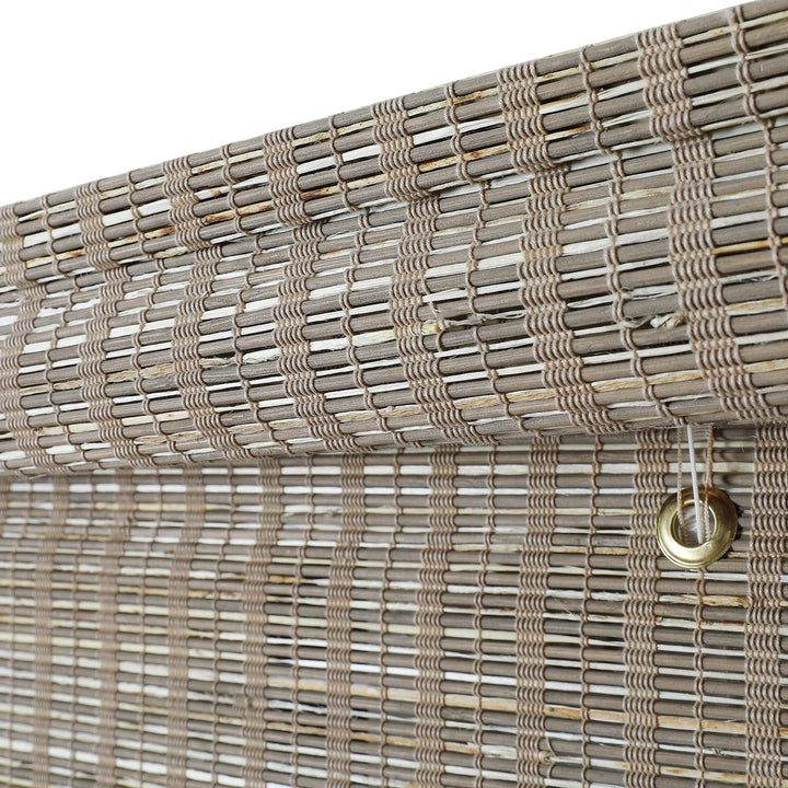 Wind Natural Woven Bamboo Shade-Woodsmoke