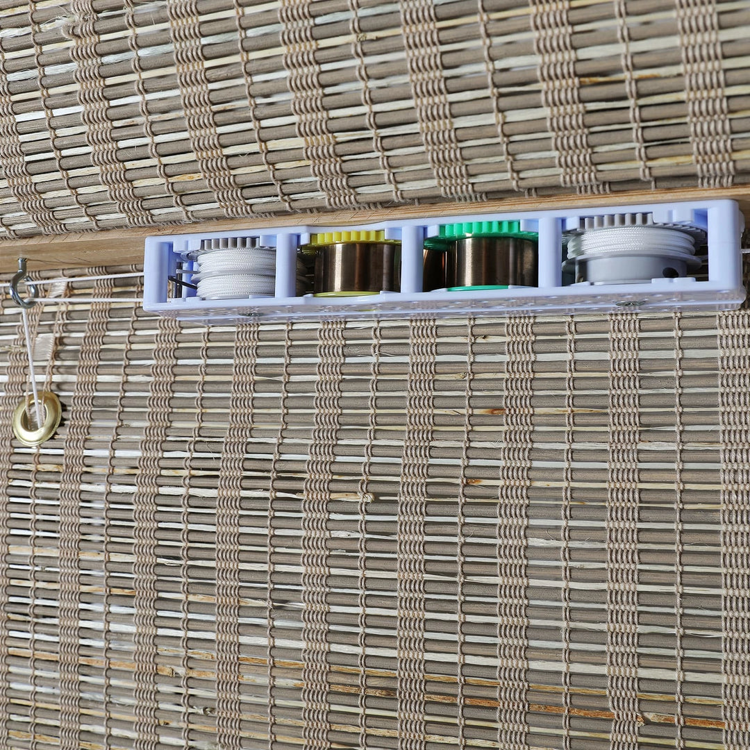 Wind Natural Woven Wood Shade-Woodsmoke