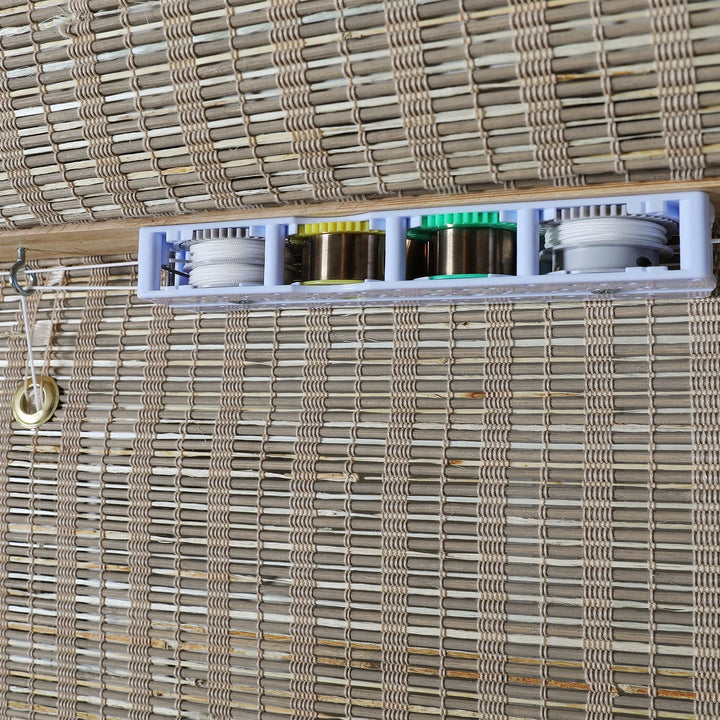 Wind Natural Woven Wood Shade-Woodsmoke