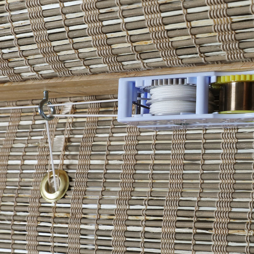 Wind Natural Woven Wood Shade-Woodsmoke