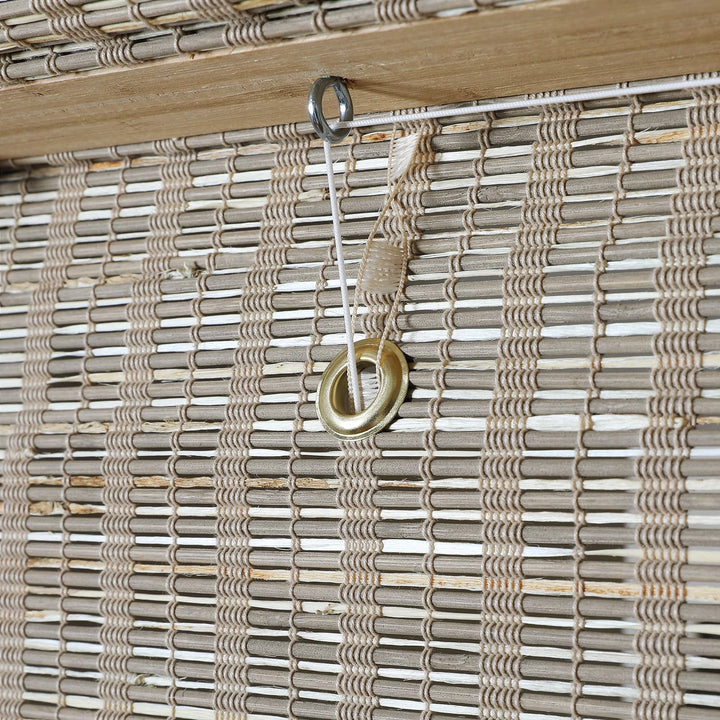 Wind Natural Woven Wood Shade-Woodsmoke