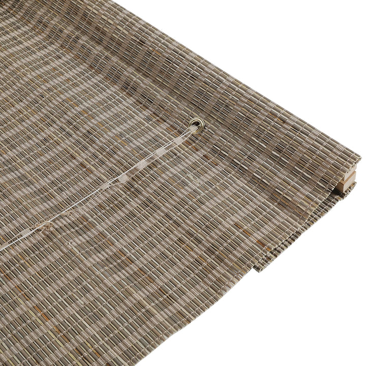 Wind Natural Woven Bamboo Shade-Woodsmoke