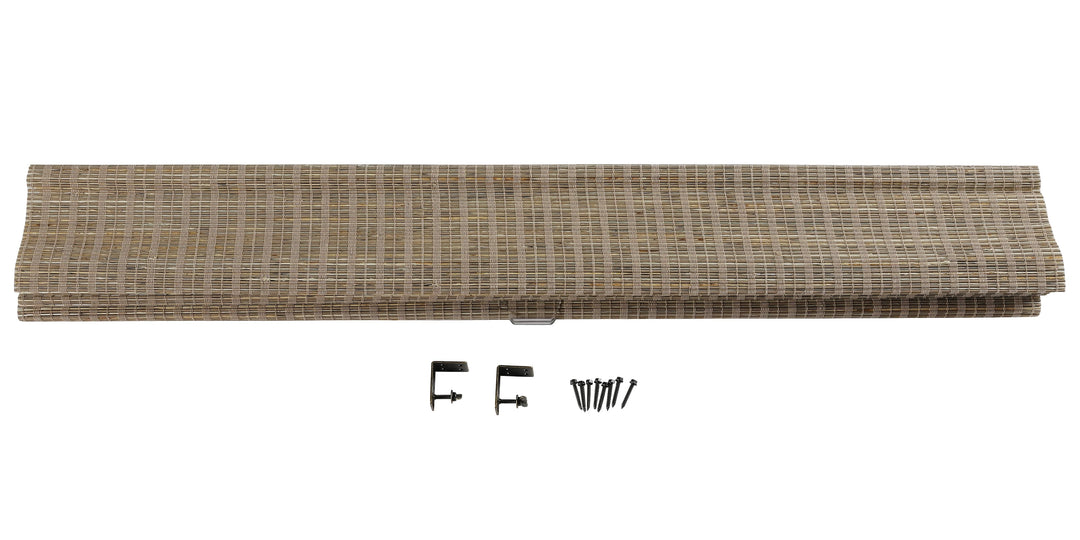 Wind Natural Woven Wood Shade-Woodsmoke
