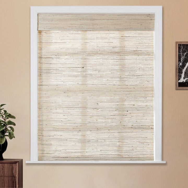 Neutral Ramie Woven Shade - Beige Brown