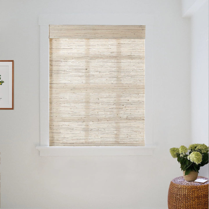 Neutral Ramie Woven Shade - Beige Brown
