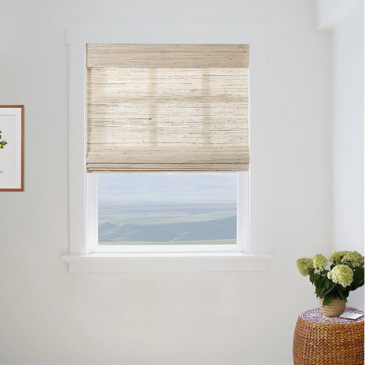 Neutral Ramie Woven Shade - Beige Brown