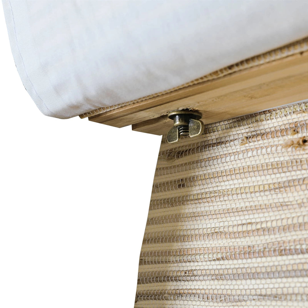 Neutral Ramie Paper Bamboo Woven Shade-Beige Brown