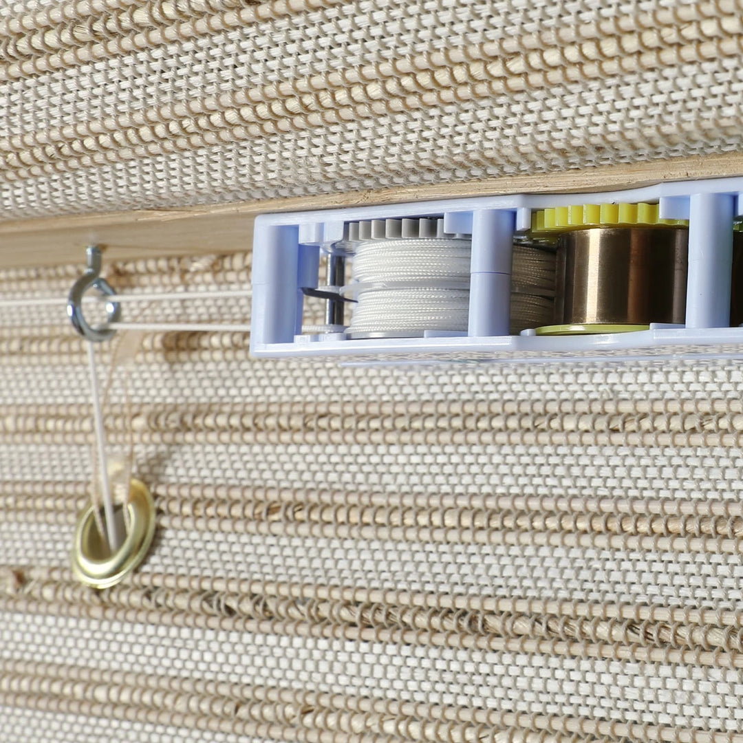 Neutral Paper Ramie Bamboo Woven Shade - Cream