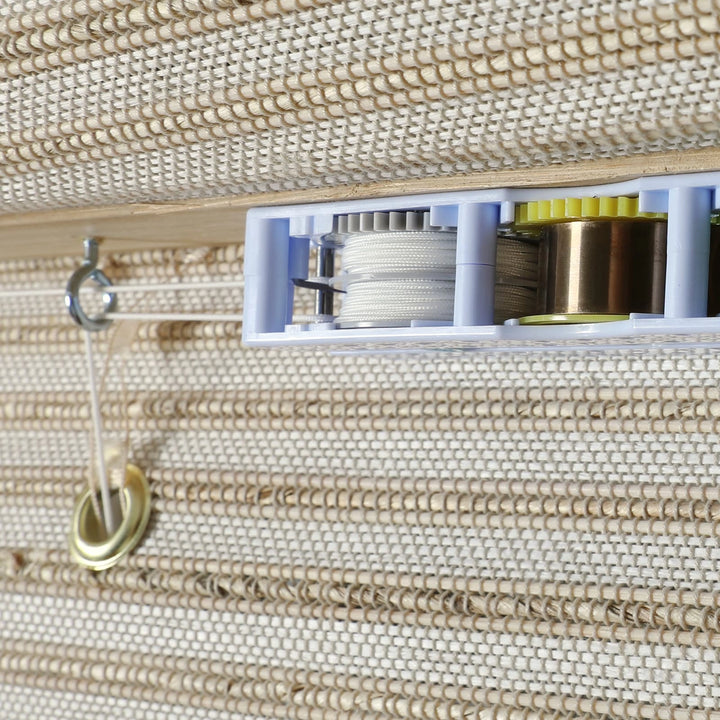 Neutral Paper Ramie Bamboo Woven Shade - Cream