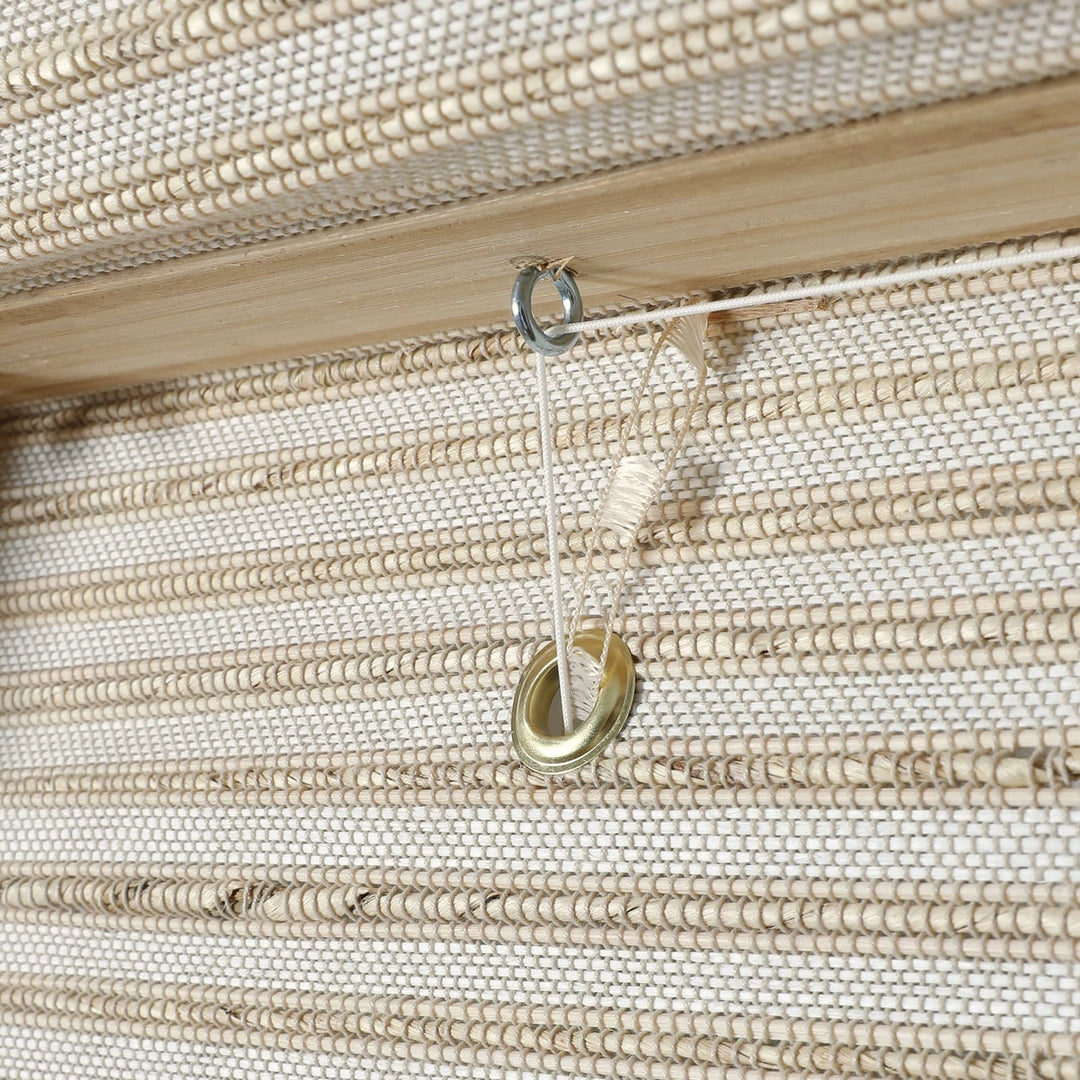 Neutral Paper Ramie Bamboo Woven Shade-Cream