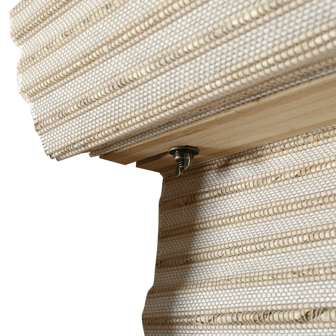 Neutral Paper Ramie Bamboo Woven Shade - Cream