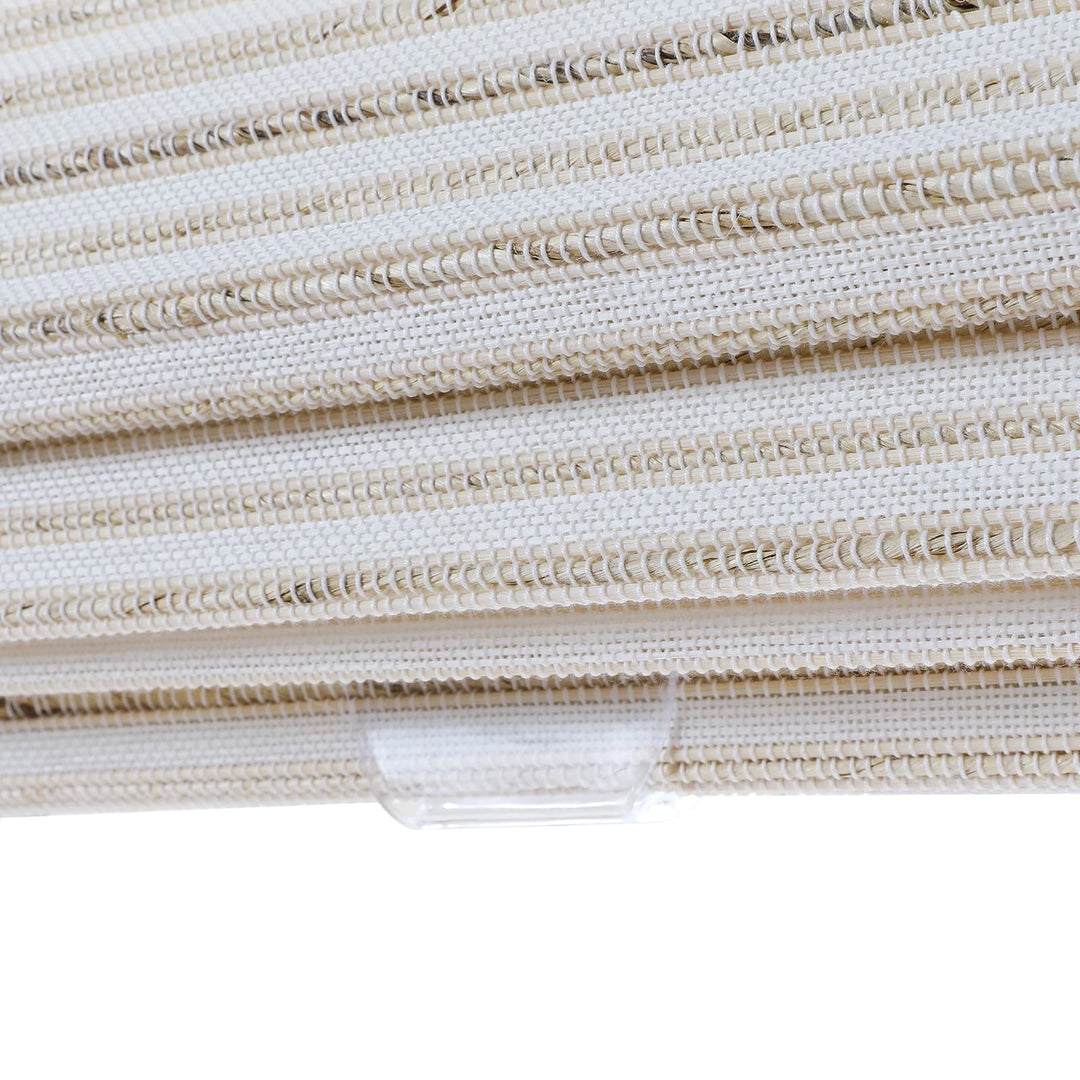 Neutral Paper Ramie Bamboo Woven Shade - Sand White