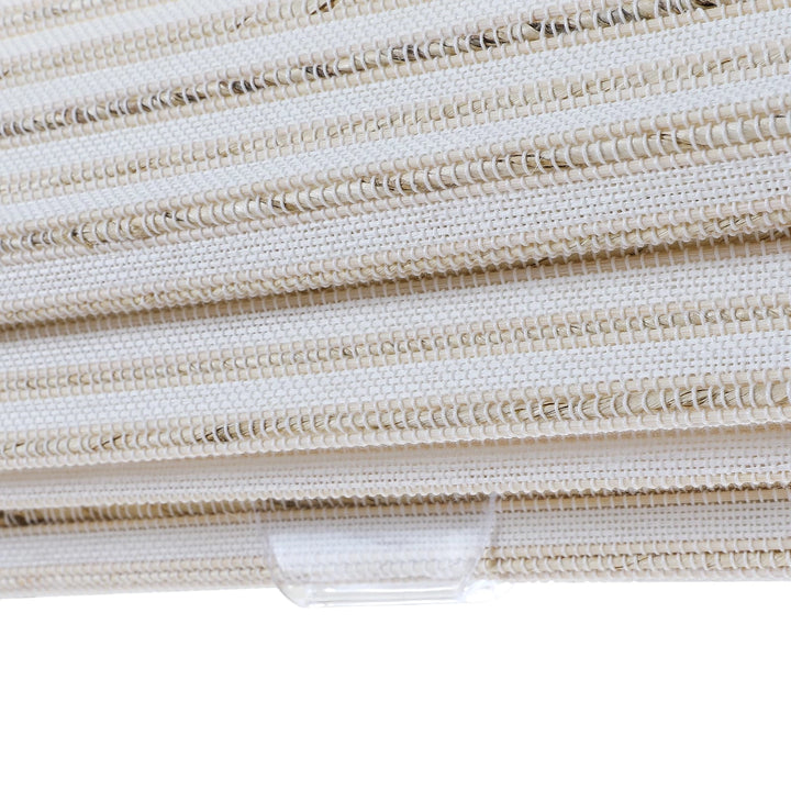 Neutral Paper Ramie Woven Wood Shade - Sand White