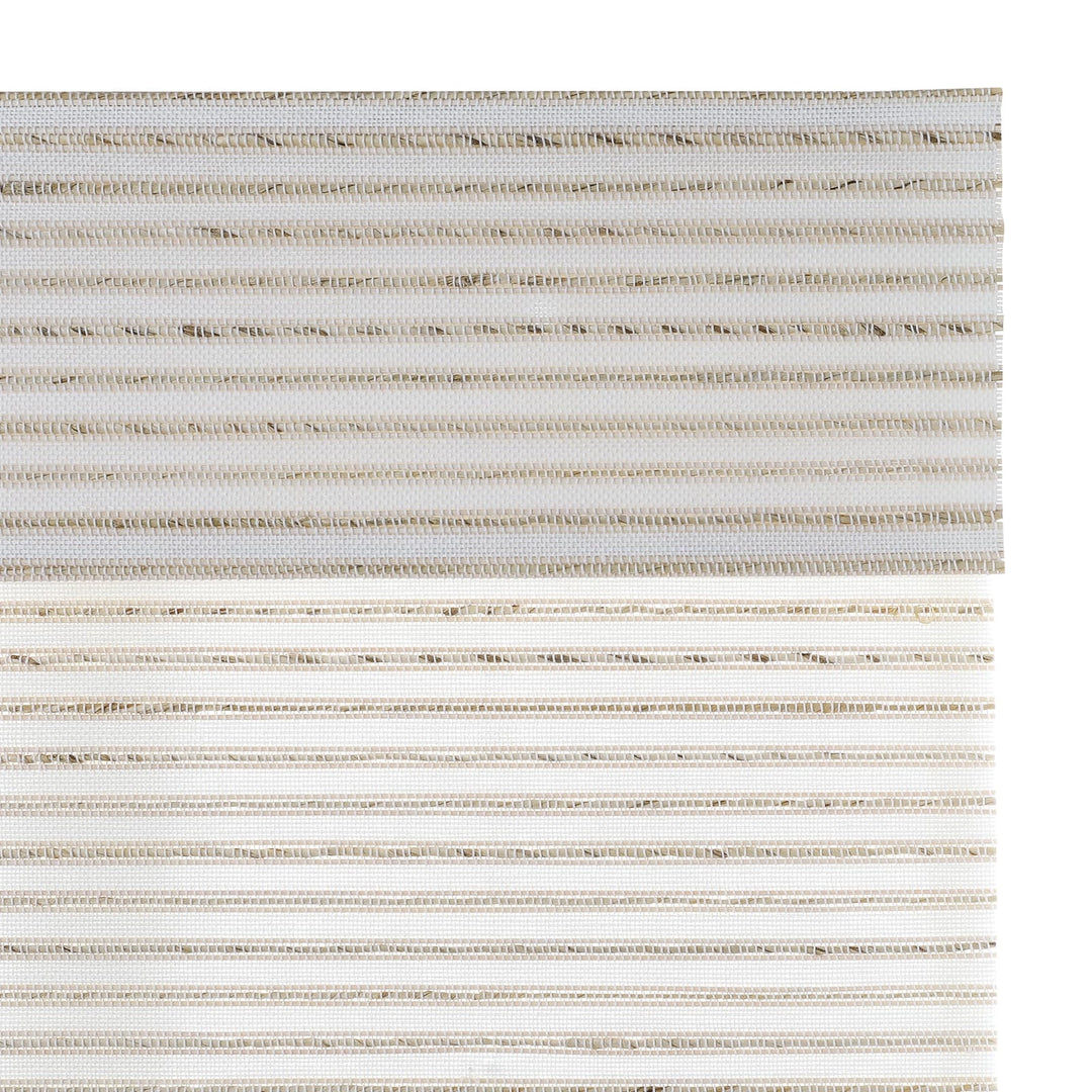 Neutral Paper Ramie Woven Wood Shade - Sand White