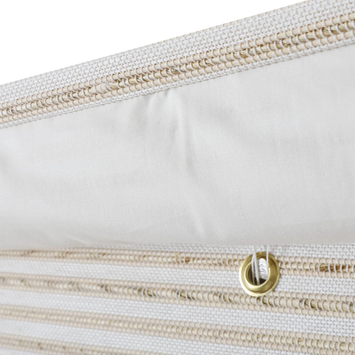 Neutral Paper Ramie Woven Wood Shade - Sand White