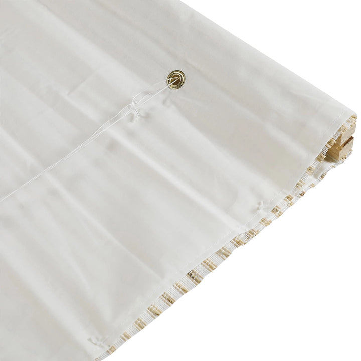 Neutral Paper Ramie Woven Wood Shade - Sand White