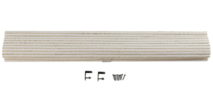 Neutral Paper Ramie Woven Wood Shade - Sand White
