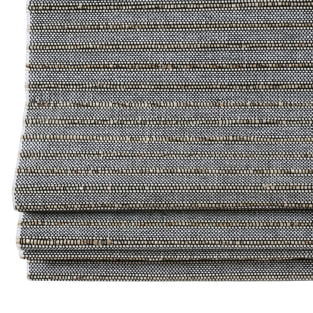 Neutral Paper Ramie Bamboo Woven Shade - Sky Blue