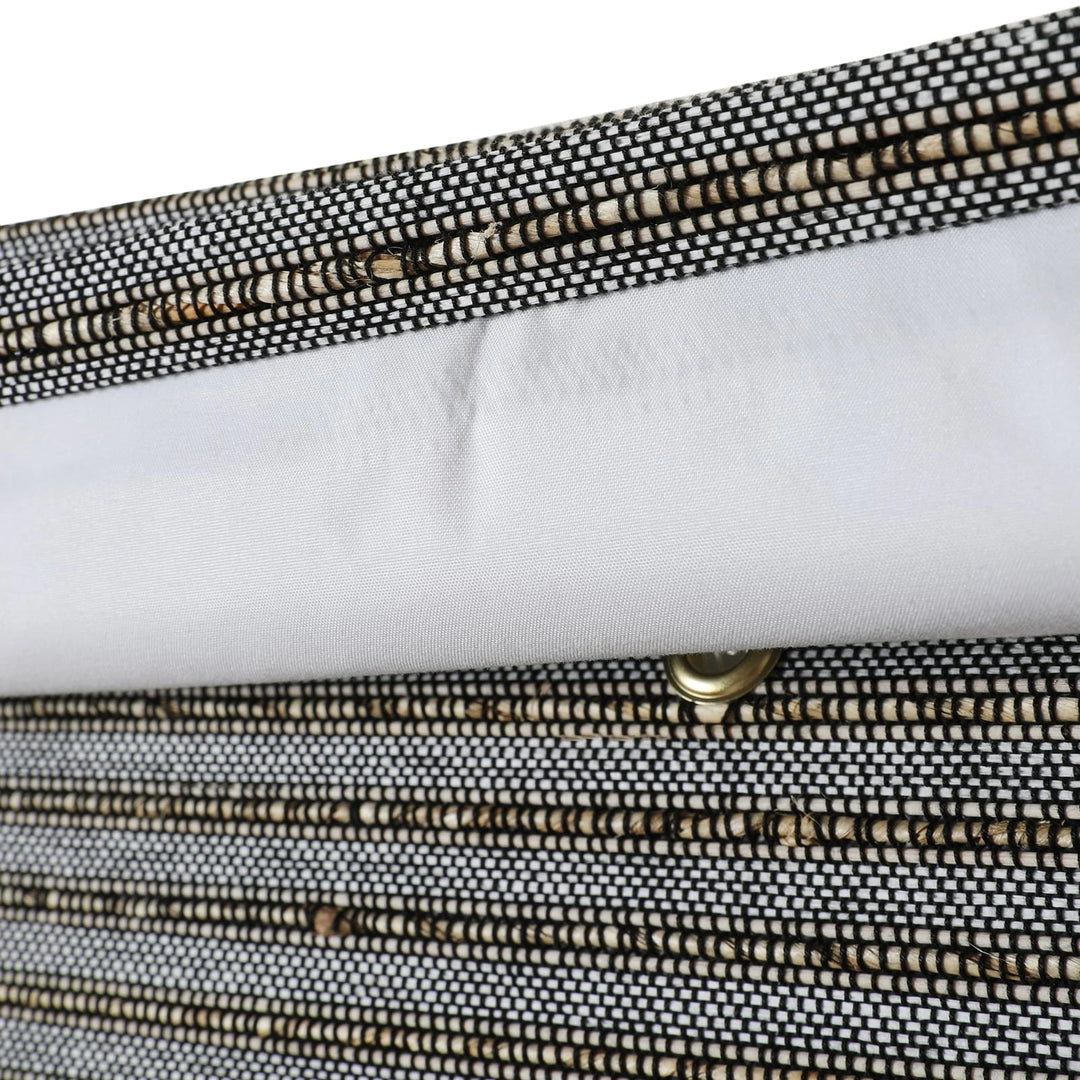 Neutral Paper Ramie Bamboo Woven Shade - Sky Blue