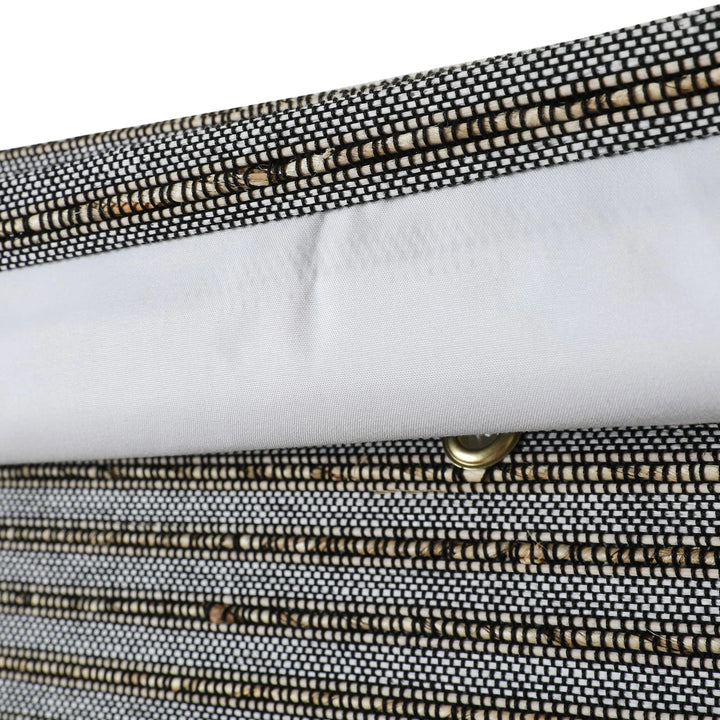 Neutral Paper Ramie Bamboo Woven Shade - Sky Blue