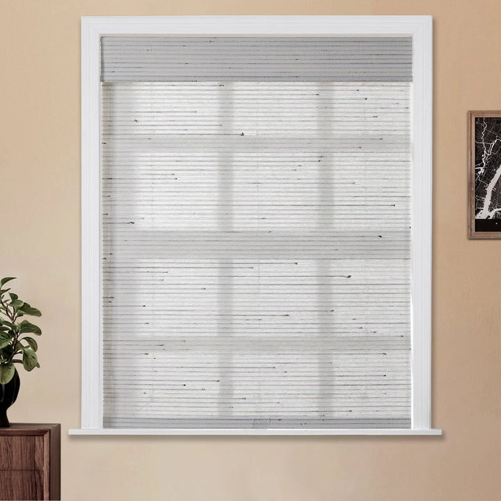 Rain Neutral Ramie Bamboo Woven Shade - Birch White