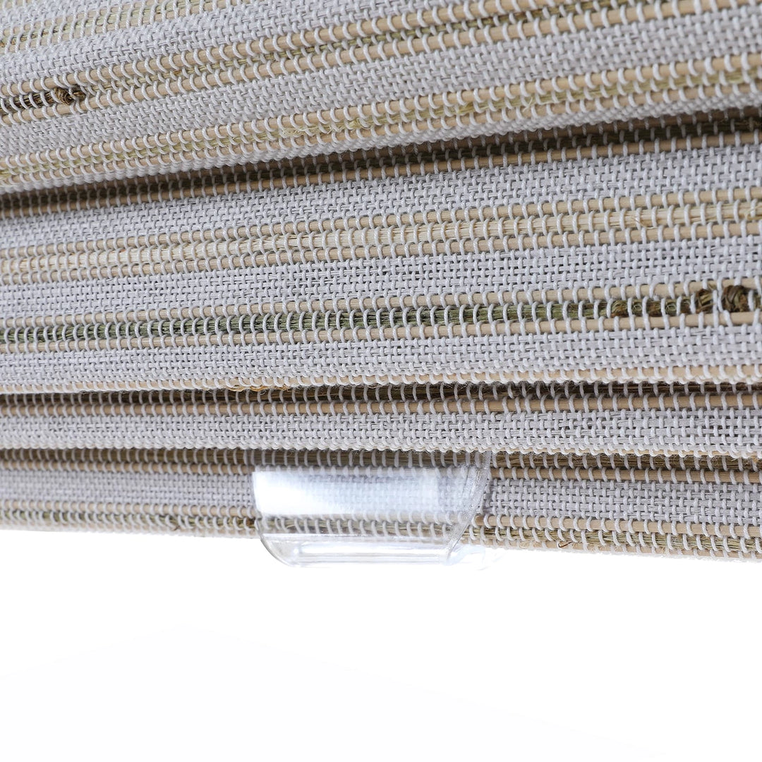 Rain Neutral Ramie Bamboo Woven Shade - Birch White