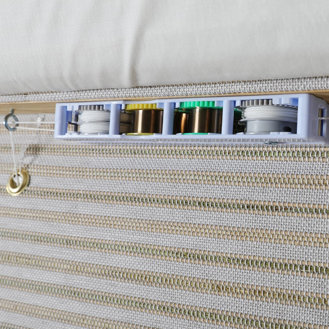 Rain Neutral Ramie Bamboo Woven Shade - Birch White