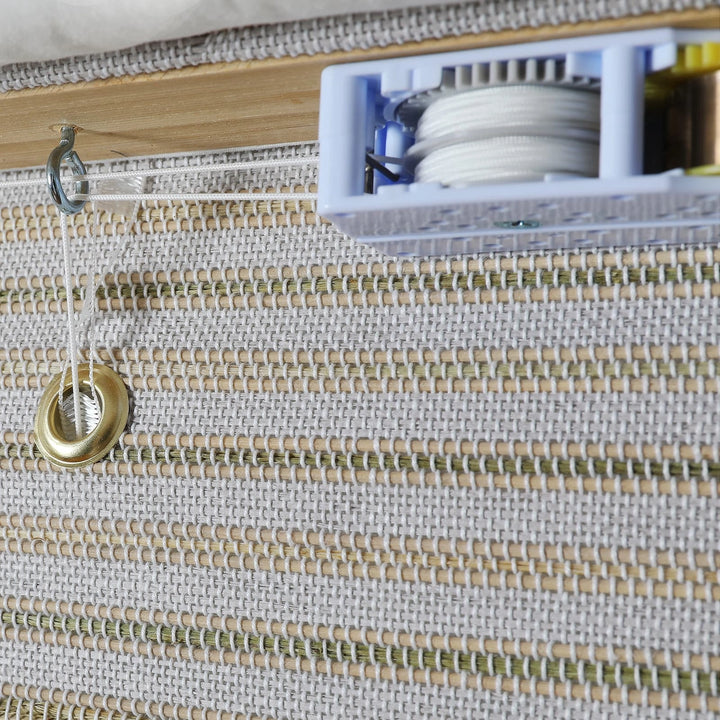 Rain Neutral Ramie Bamboo Woven Shade - Birch White