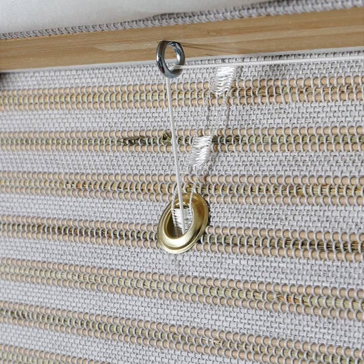 Rain Neutral Paper Bamboo Woven Shade-Birch White