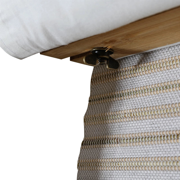 Rain Neutral Ramie Bamboo Woven Shade - Birch White