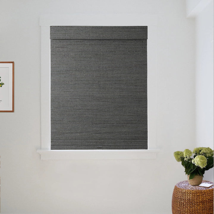 Rain Neutral Paper Bamboo Woven Shade-Ocean