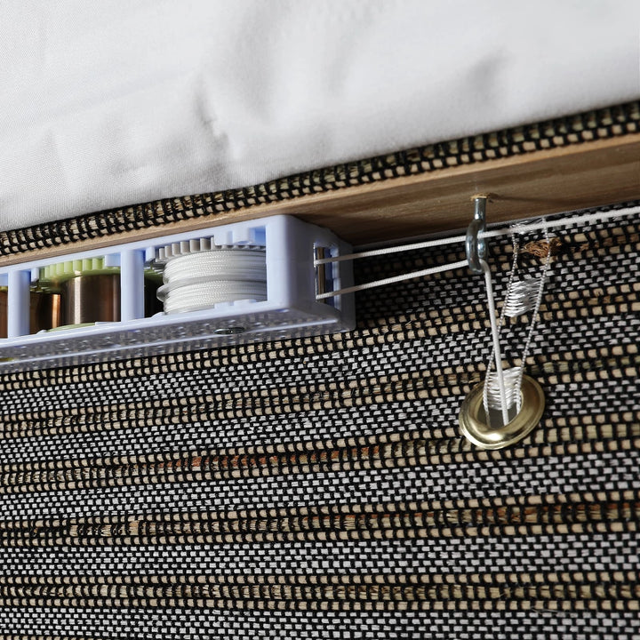 Rain Neutral Paper Bamboo Woven Shade-Ocean