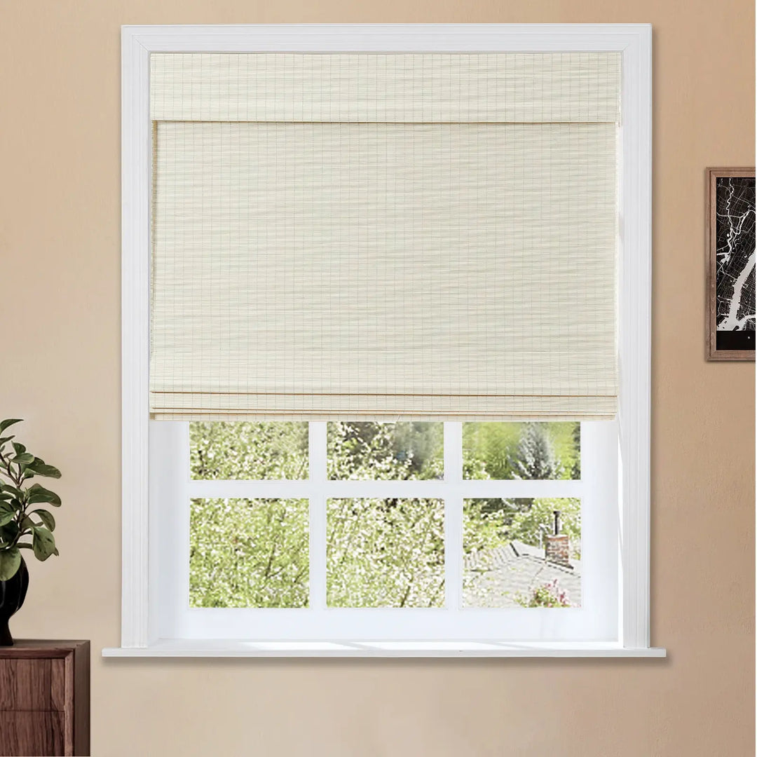 Earth Bamboo Shade -Ivory White