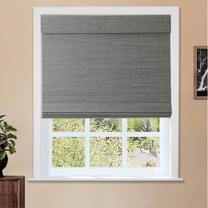 Wind Neutral Bamboo Ramie Woven Shade - Grey